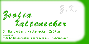 zsofia kaltenecker business card