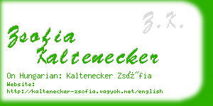 zsofia kaltenecker business card